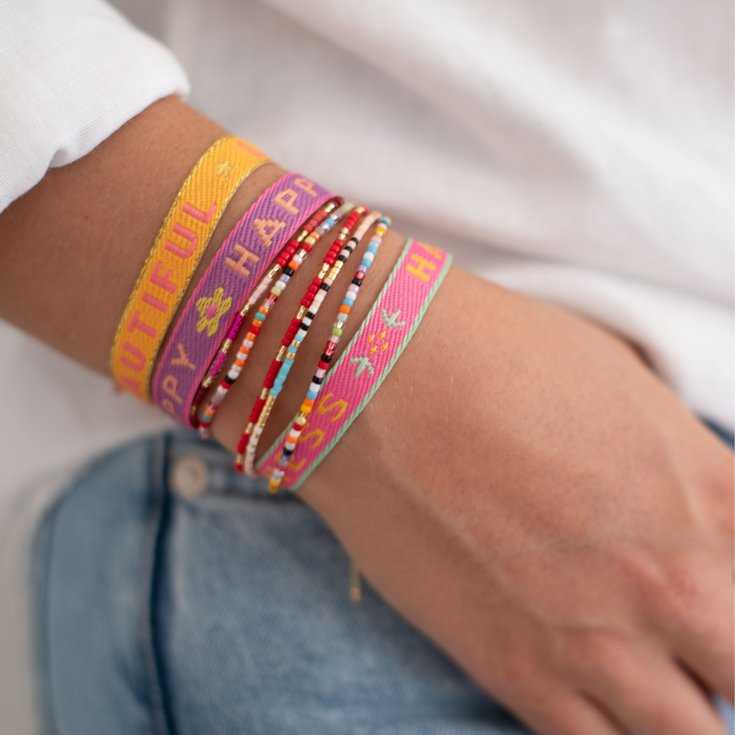 Statement Armband orange - Mi Amore