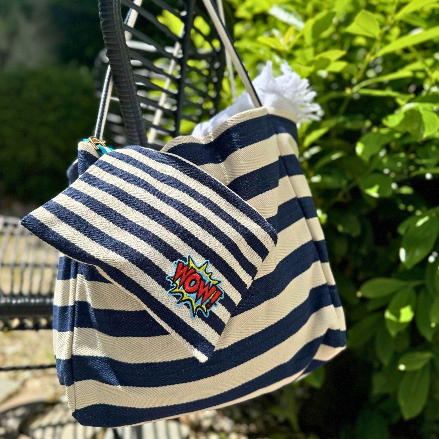 Clutch Blau Weiss - Die perfekt Mini Tasche