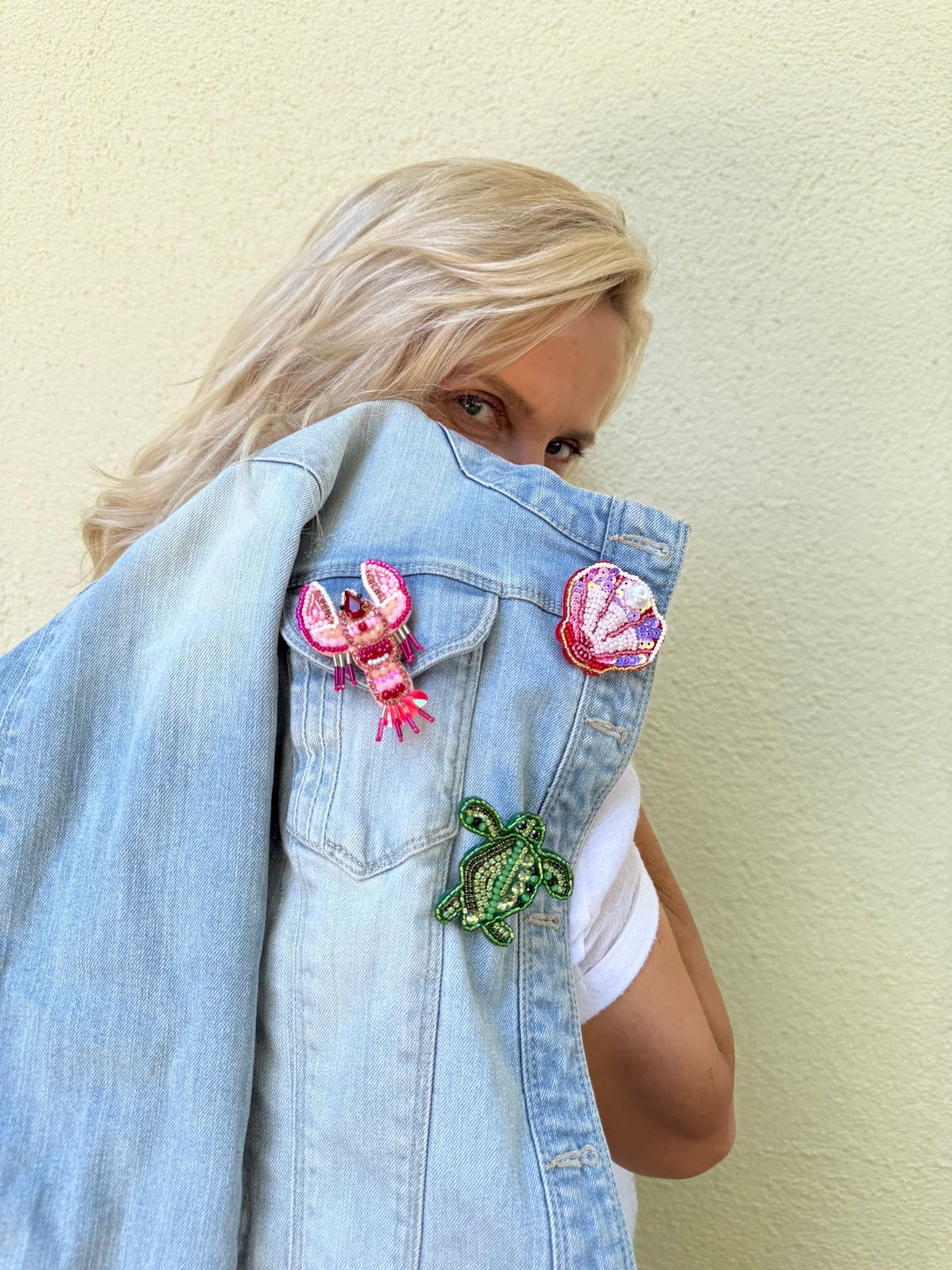 Brosche aus Perlen - Wow!