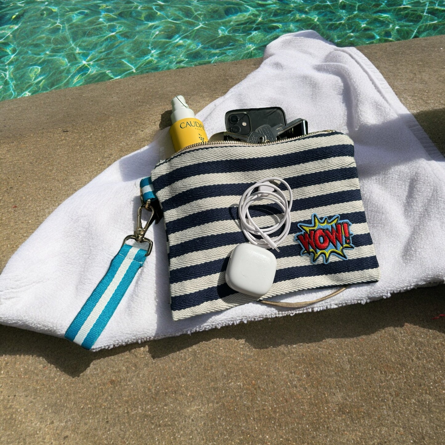 Clutch Blau Weiss - Die perfekt Mini Tasche
