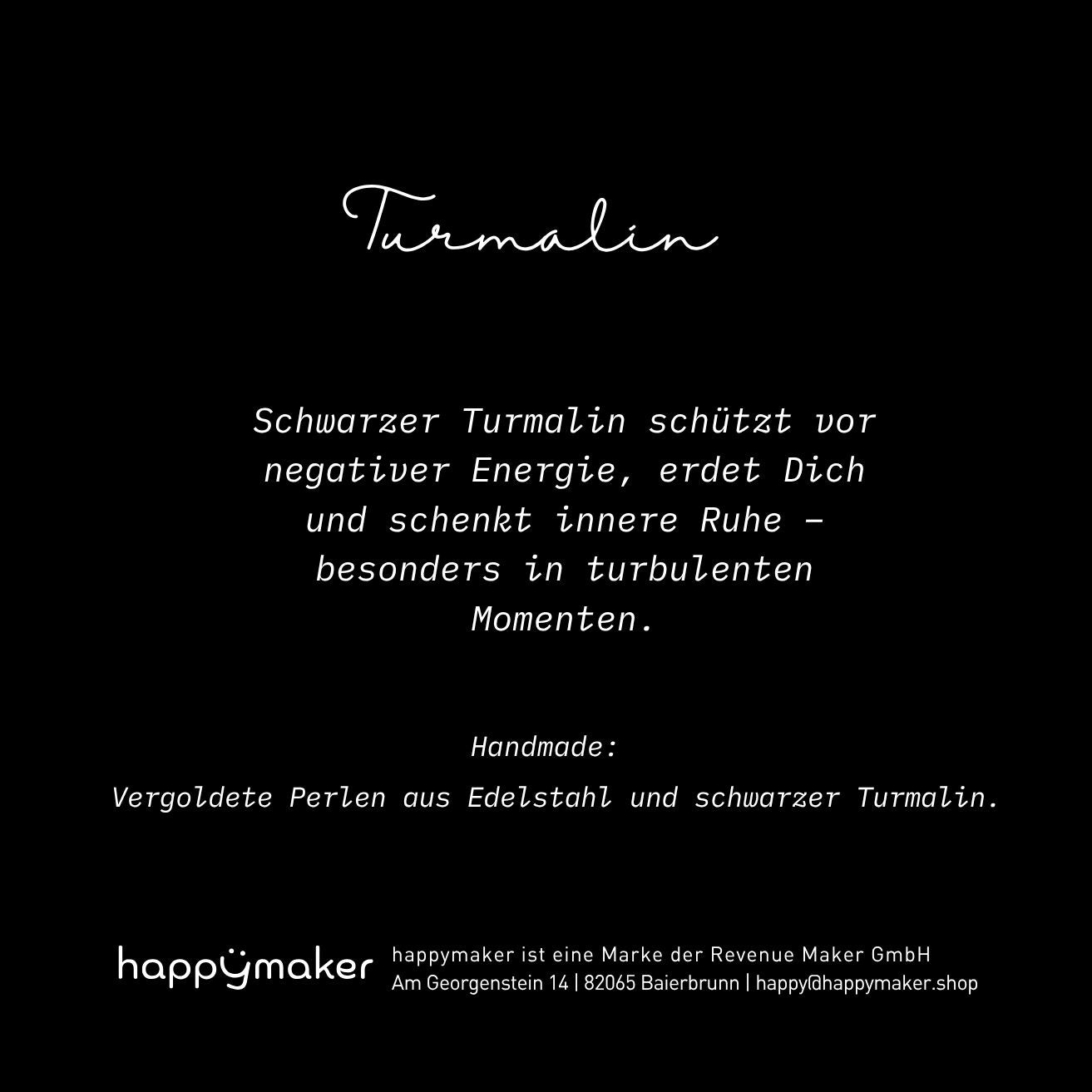 Schwarzer Turmalin Perlenarmband - Dein Stein für Schutz und Erdung