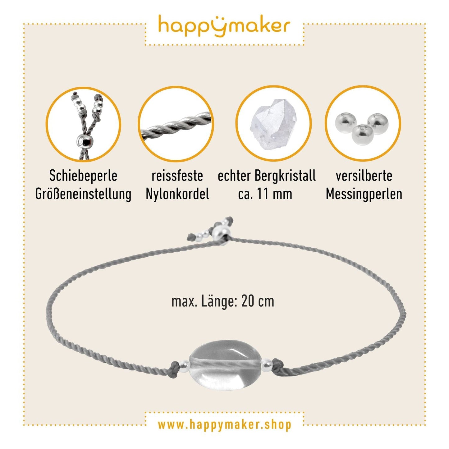 Bergkristall Armband – Dein Kraftstein