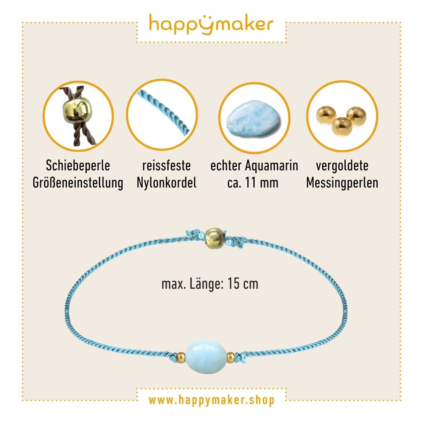 Kinderarmband mit Aquamarin