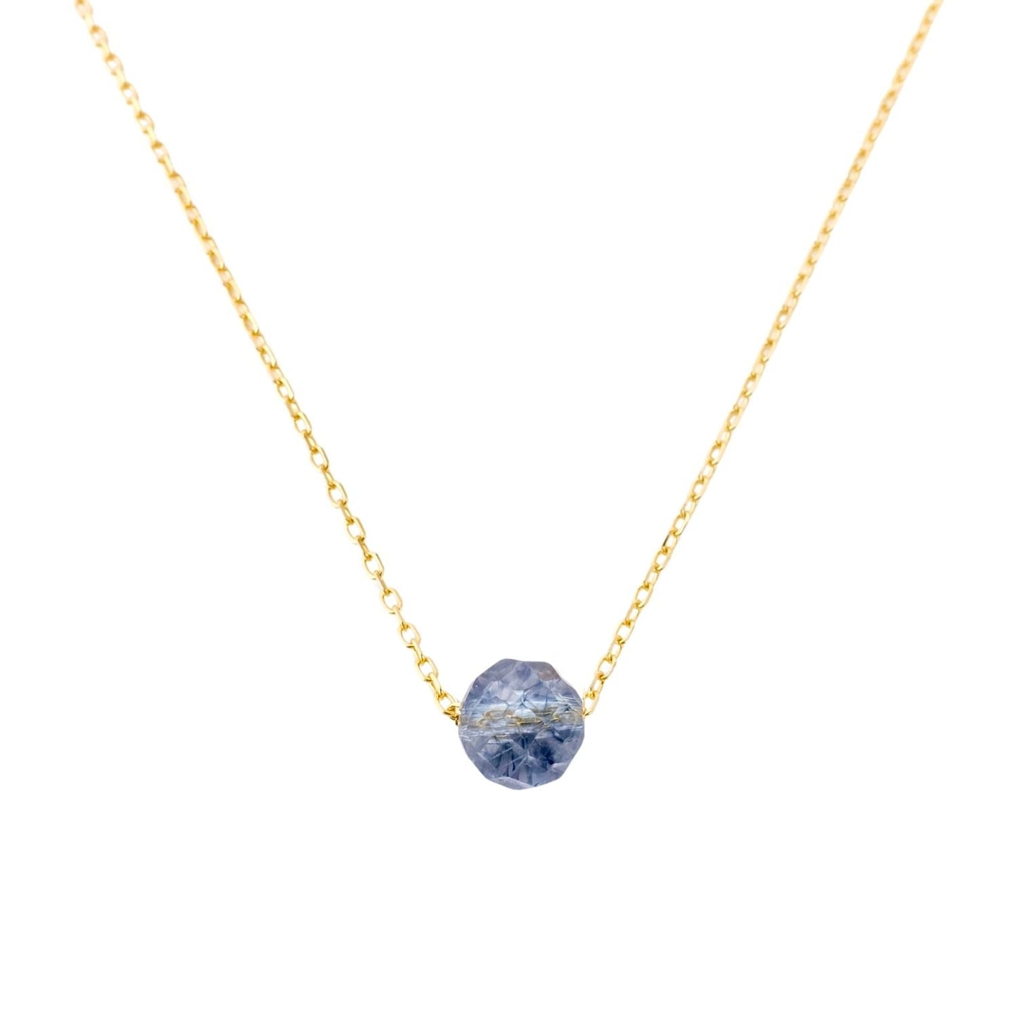 Geburtsstein Kette Dezember, vergoldetes Sterlin Silber mit blauen Topas Stein, elegant und symbolträchtig.