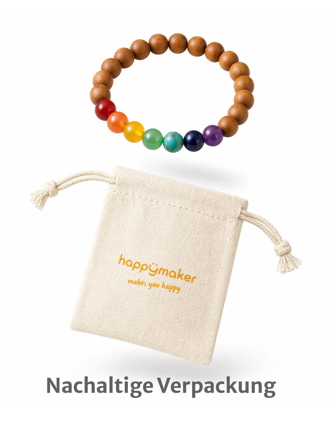 Chakra Armband mit Sandelholz