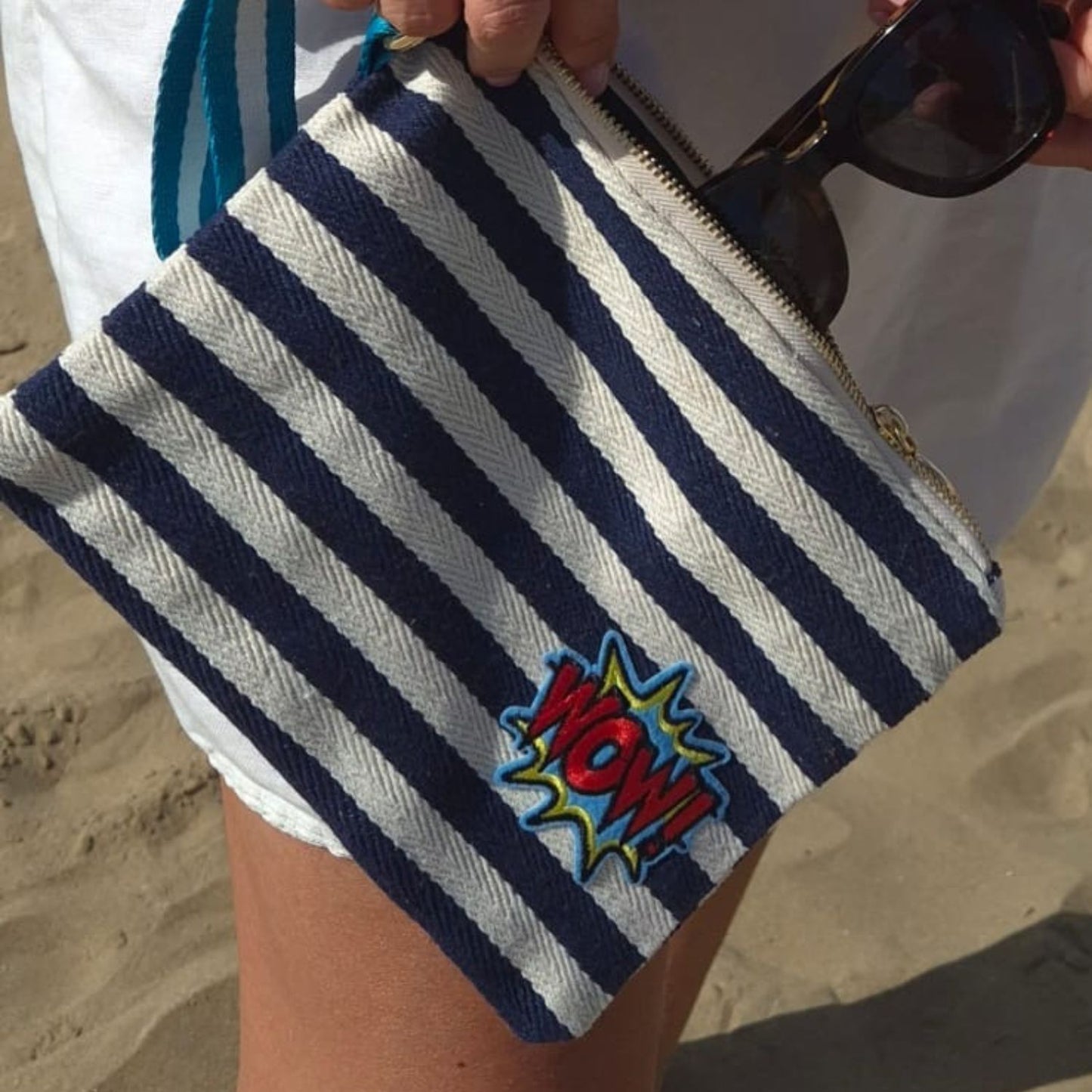 Clutch Blau Weiss - Die perfekte Mini Tasche