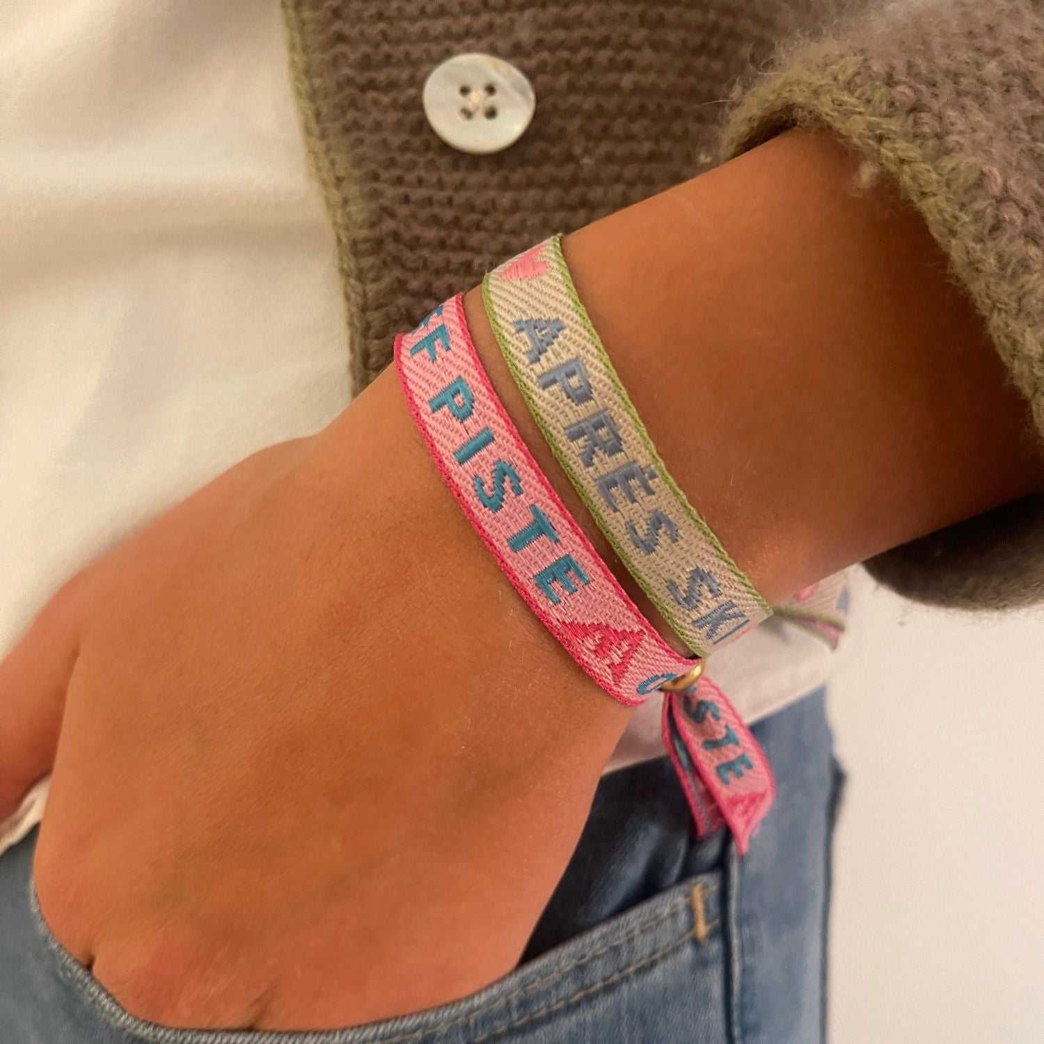 Colorful statement armband with adjustable bead, ideal for adventurers.