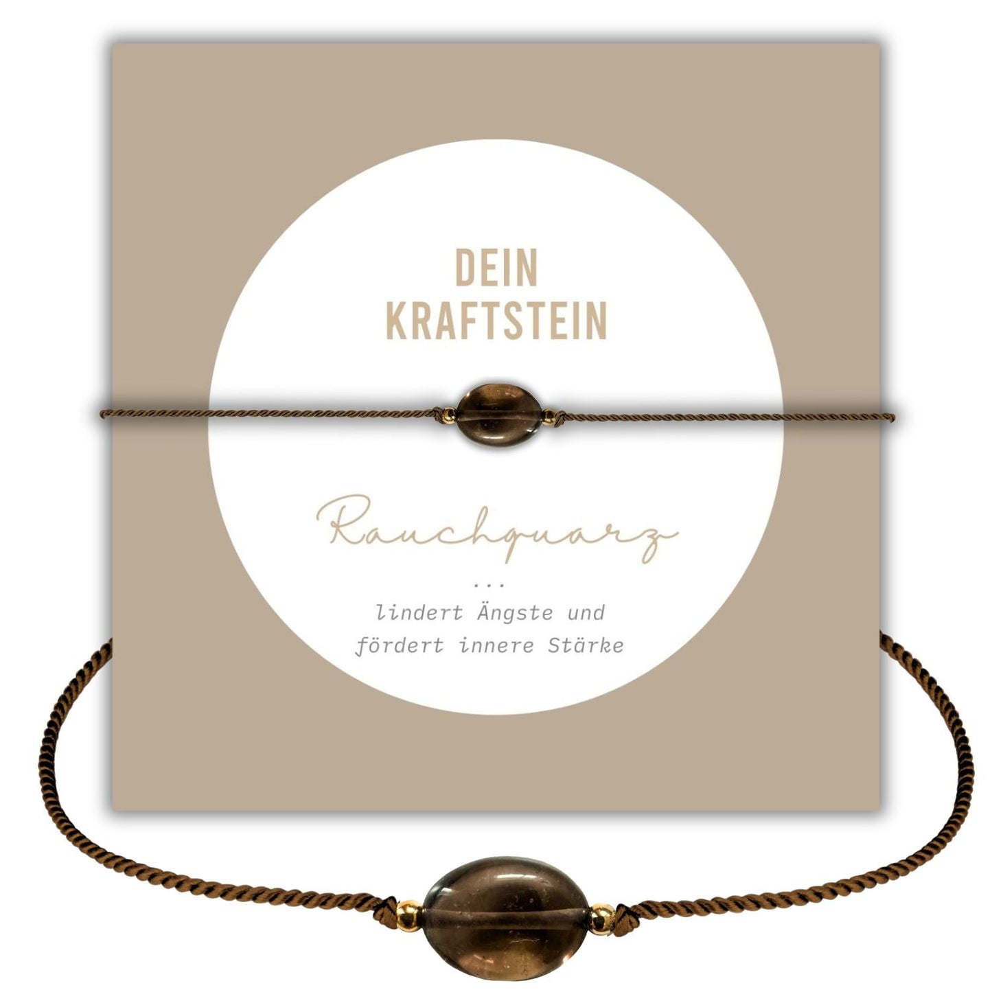 Rauchquarz Armband for inner peace and balance, powerful protection stone.