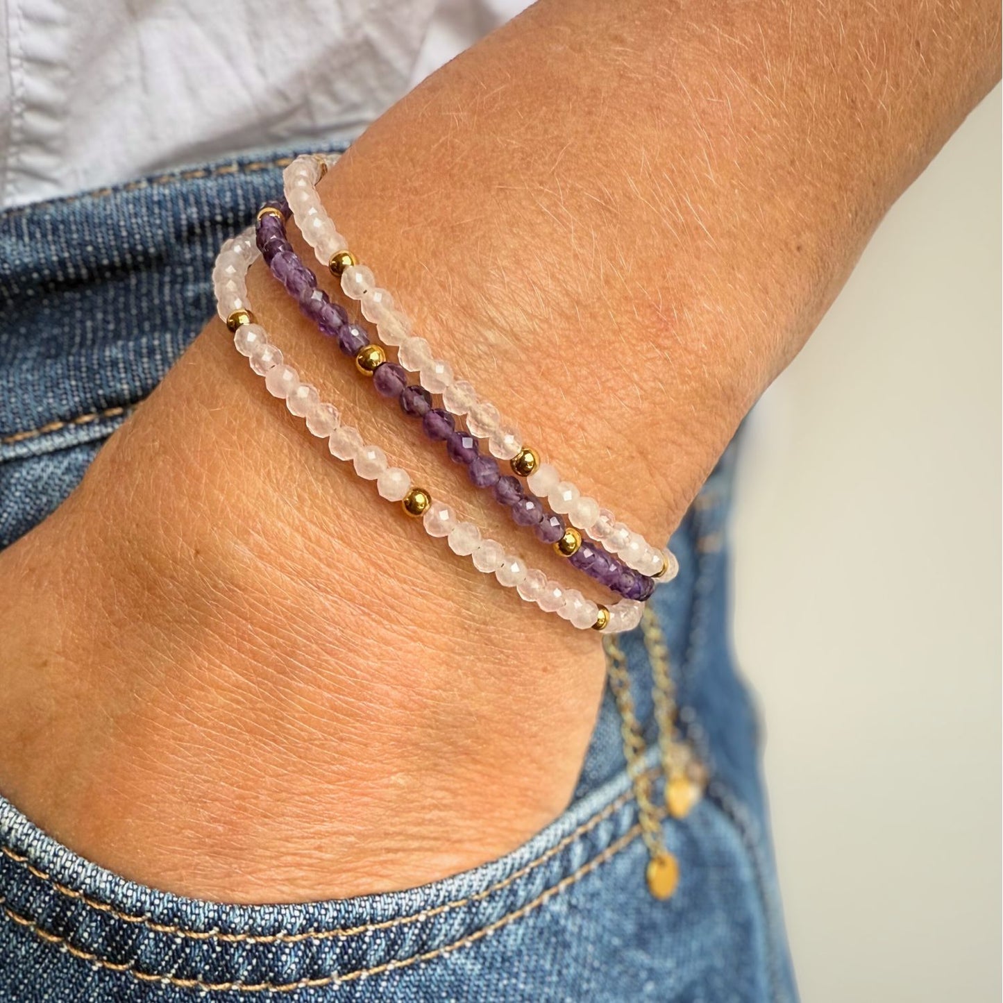 Amethyst Perlenarmband - Dein Stein für Fokus und Vertrauen