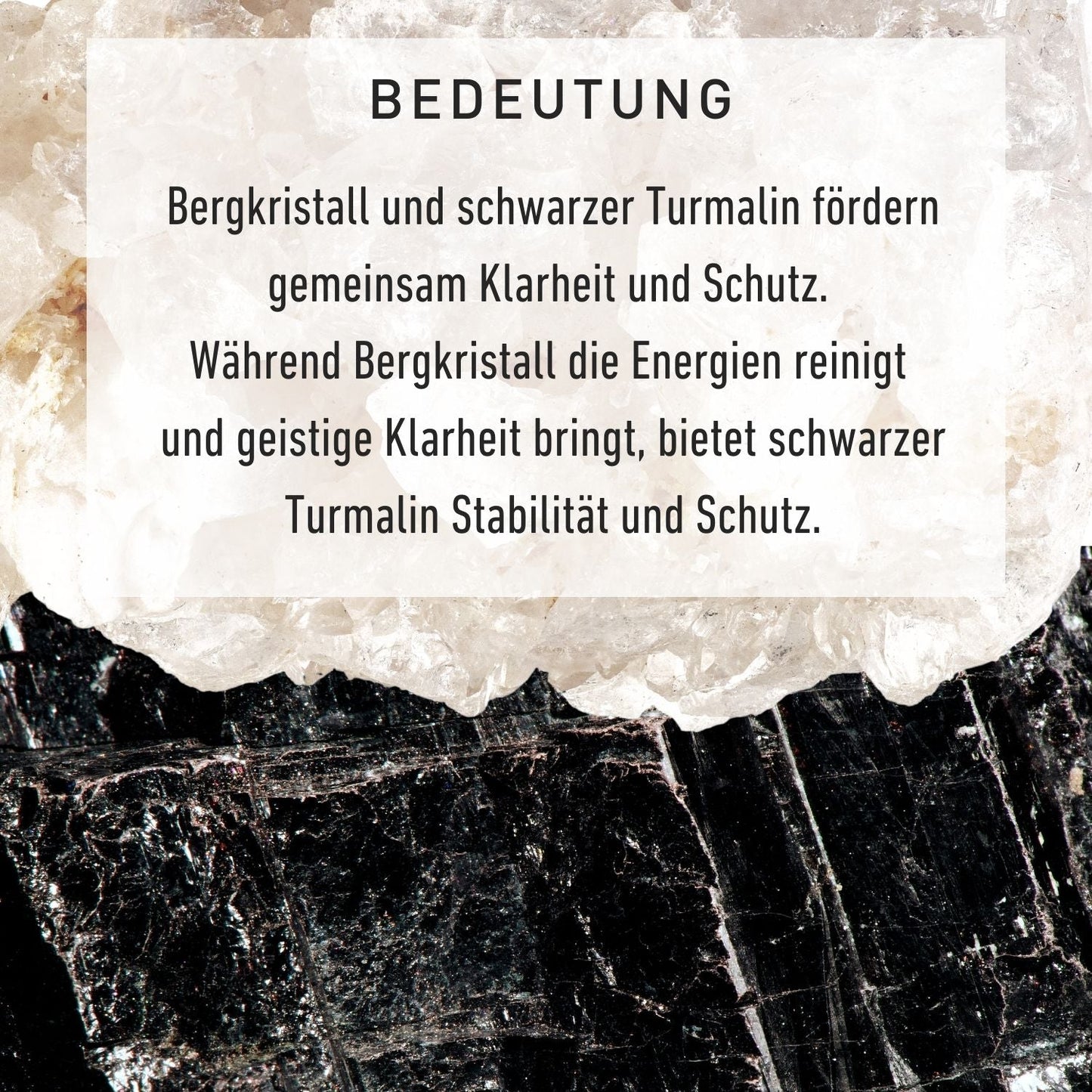 Turmalin Halskette mit Bergkristall