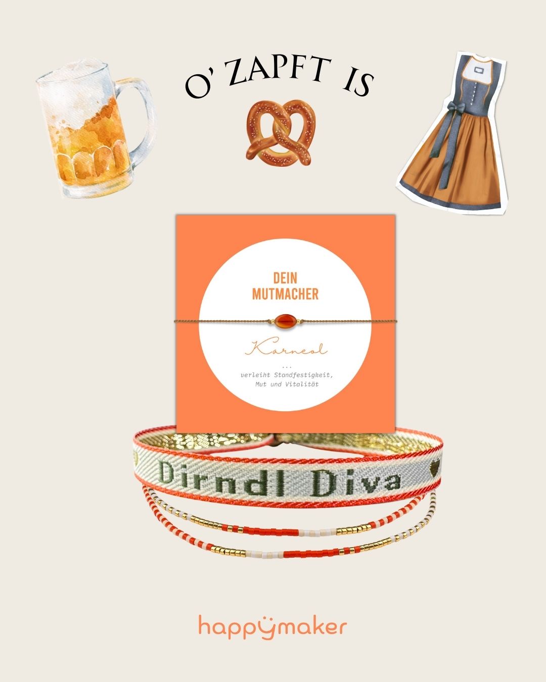 Wir lieben die Wiesn – unser exklusives Armband „Dirndl Diva“ für das Oktoberfest 2025