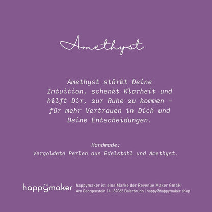 Amethyst Perlenarmband -  Dein Stein für Fokus und Vertrauen