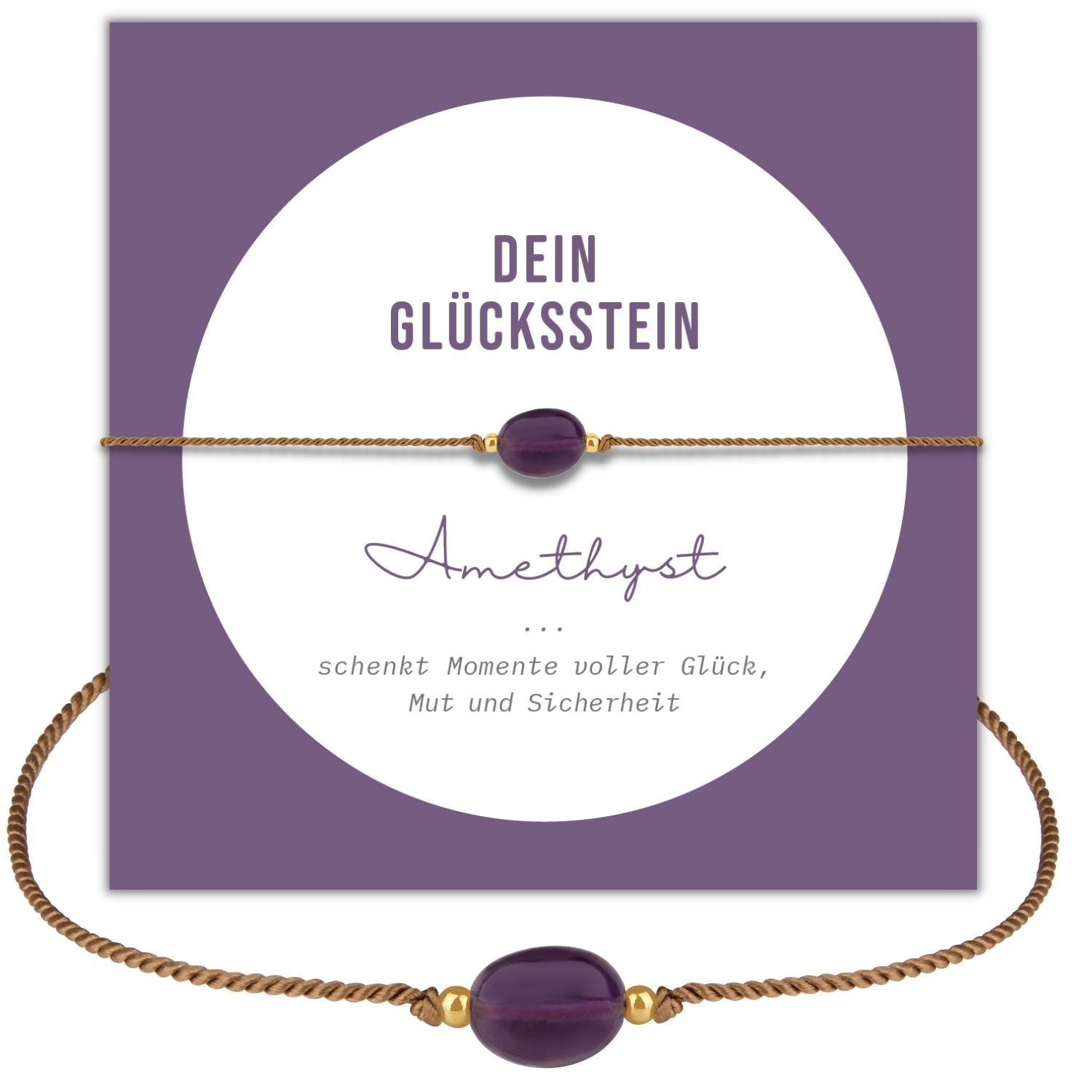 Amethyst Armband auf Karte