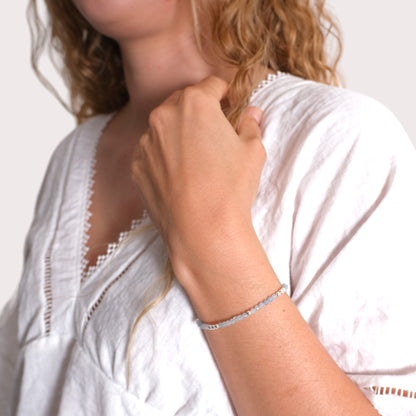 Aquamarin & Silber Armband - Weihnachtsgeschenk