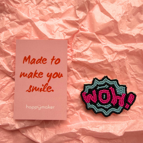 Brosche aus Perlen - Wow!