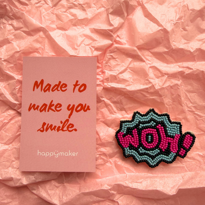 Brosche aus Perlen - Wow!