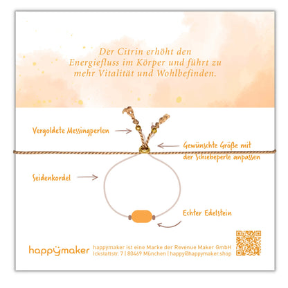 Citrin Armband - Alles wird gut Geschenk