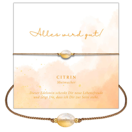 Citrin Armband - Alles wird gut Geschenk