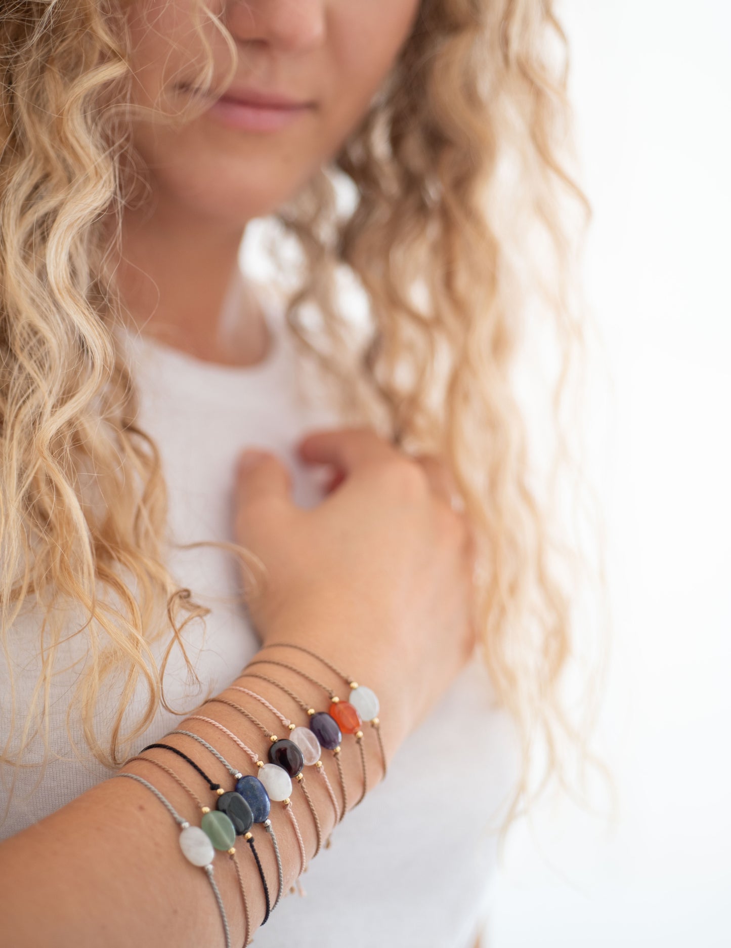 Geburtsstein Armband April Widder mit echtem Bergkristall