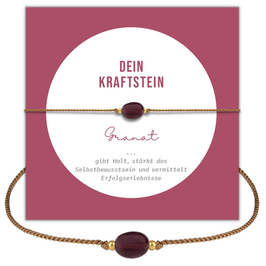 granat armband mit geschenkkarte