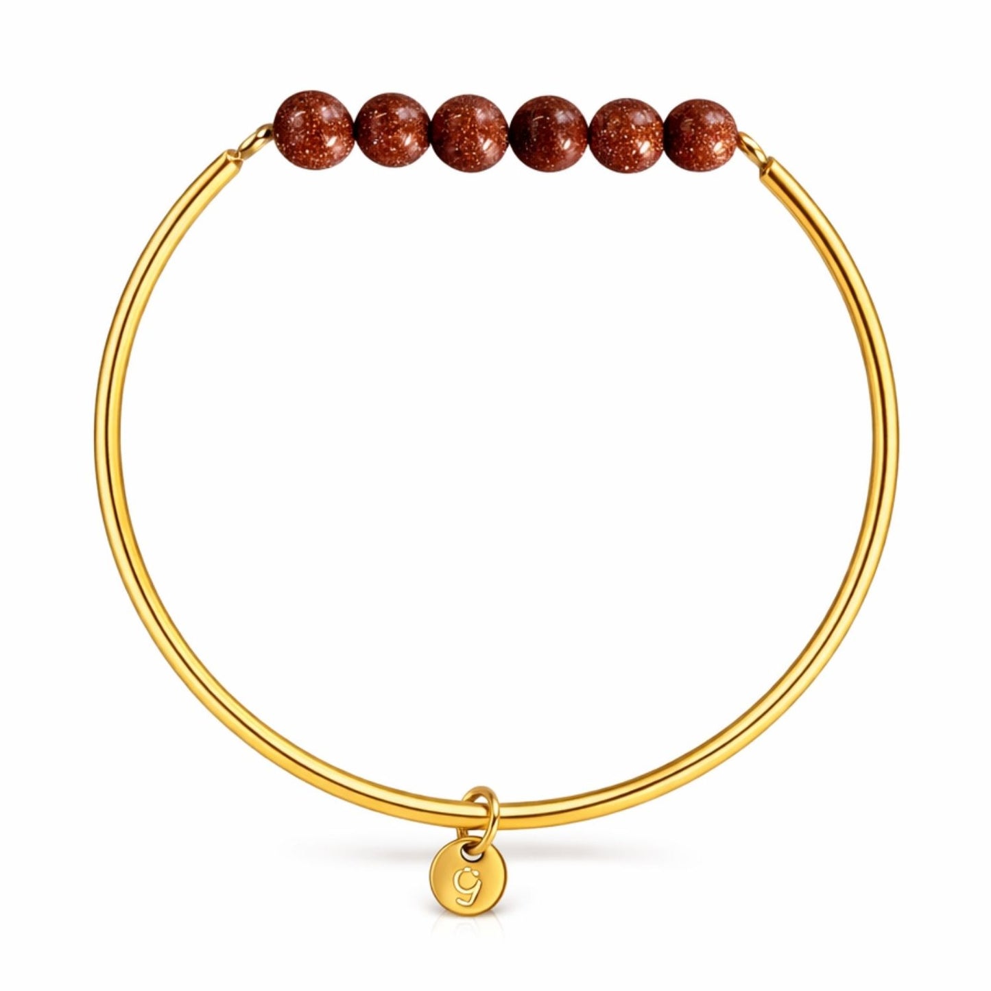 Edelstein-Armreif Gold mit Goldfluss Perlen