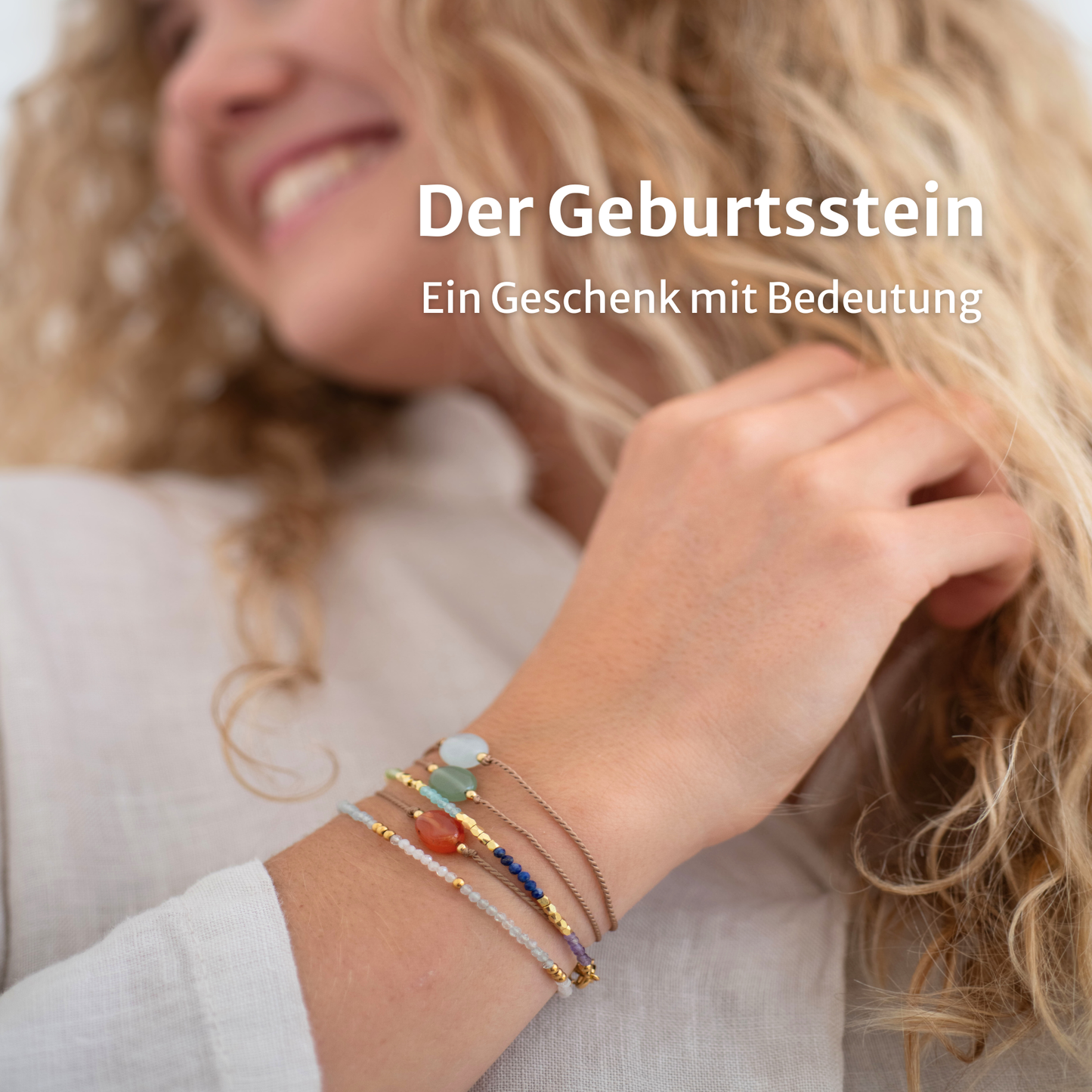 Geburtsstein Armband Januar für Steinbock mit echtem Granat