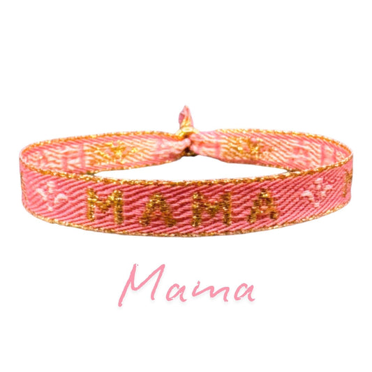 happymaker Stoffarmband mit Statement - Mama