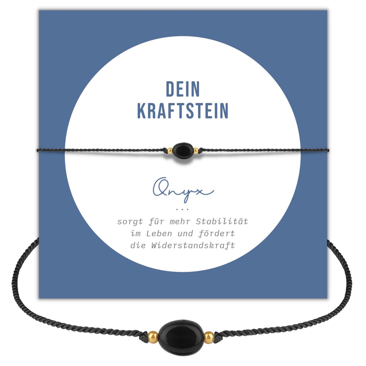 onyx edelstein kette mit geschenkkarte