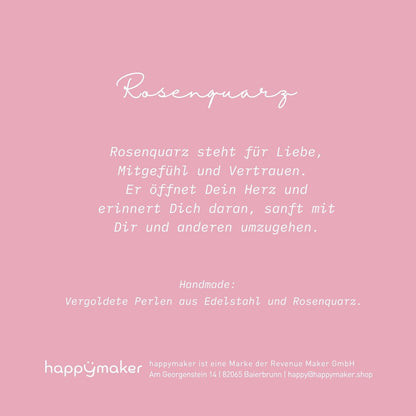 Rosenquarz Perlenarmband - Trage Liebe an Deinem Handgelenk