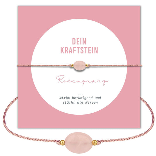 rosenquarz armband mit geschenkkarte