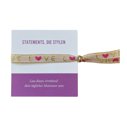 Statement Armband pink - Love