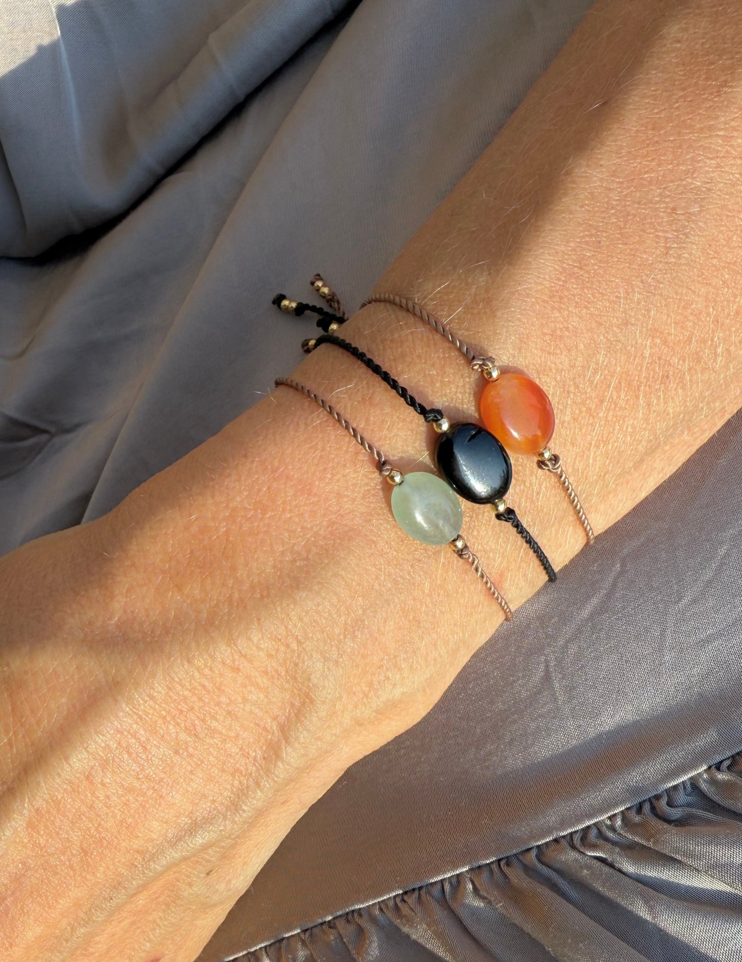 Geburtsstein Armband Oktober Waage mit echtem Turmalin