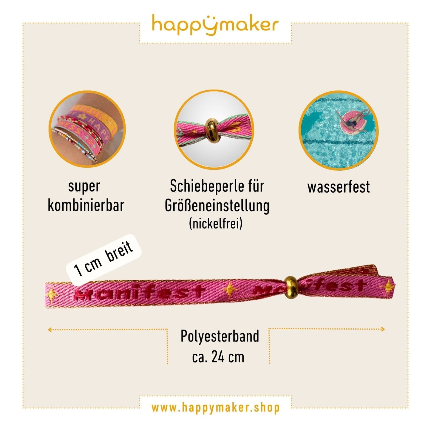 happymaker Statementarmband - Manifest