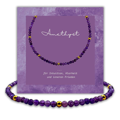 Amethyst Perlenarmband -  Dein Stein für Fokus und Vertrauen