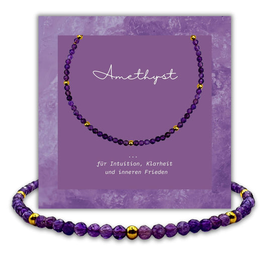 Amethyst Perlenarmband -  Dein Stein für Fokus und Vertrauen