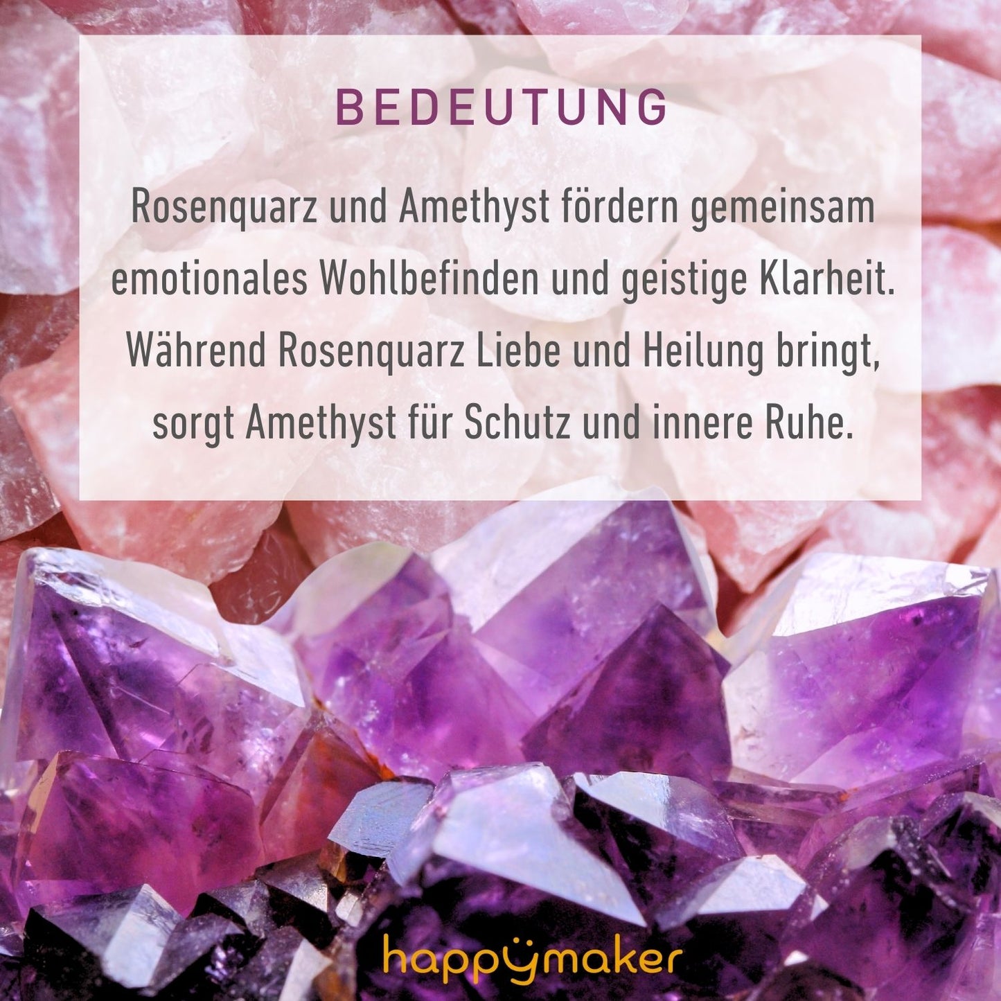 Edelsteinkette rosa - Rosenquarz & Amethyst