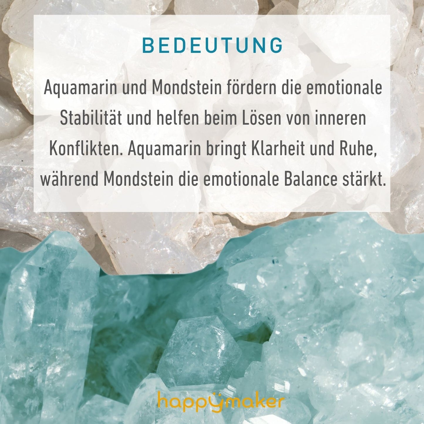 Edelsteinkette - Aquamarin & Mondstein