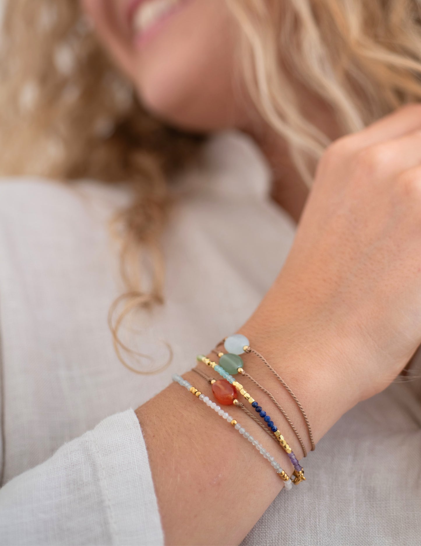 Geburtsstein Armband März für Fische mit echtem Aquamarin