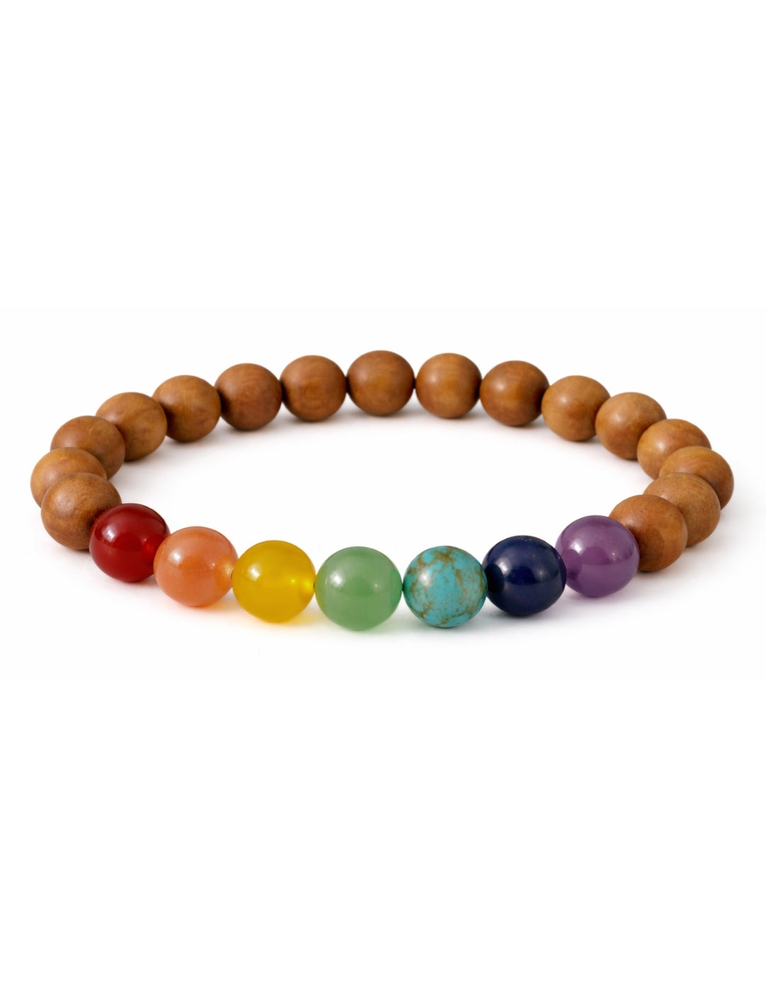 Chakra Armband mit Sandelholz