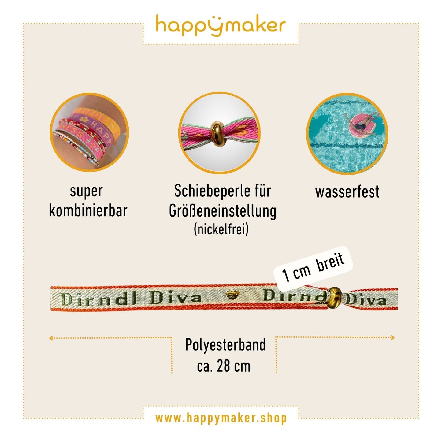 Dirndl Accessoires - Armband "Dirndl Diva"