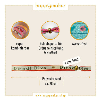 Dirndl Accessoires - Armband "Dirndl Diva"