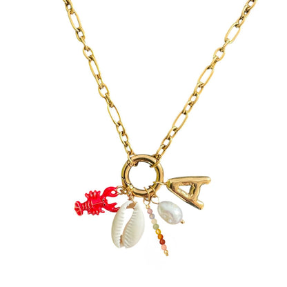 Charm Kette Gold – personalisierbar mit Buchstaben & Charm Anhängern