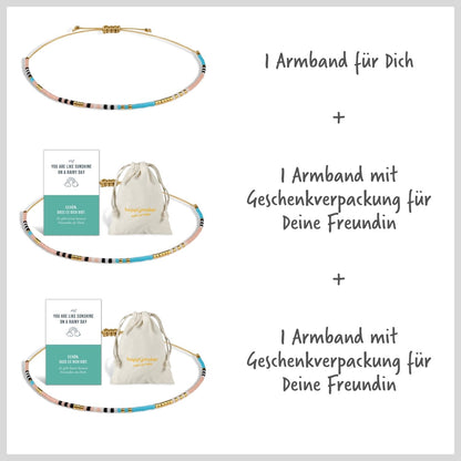 Freundschaftsarmbänder 3er Set - Miyuki Armbänder