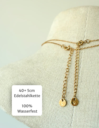 Gold Kette mit Anhänger - Gingko