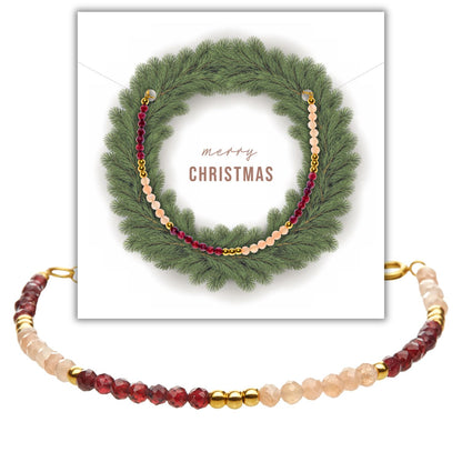 Granat & Aprico Mondstein Armband - Weihnachtsgeschenk