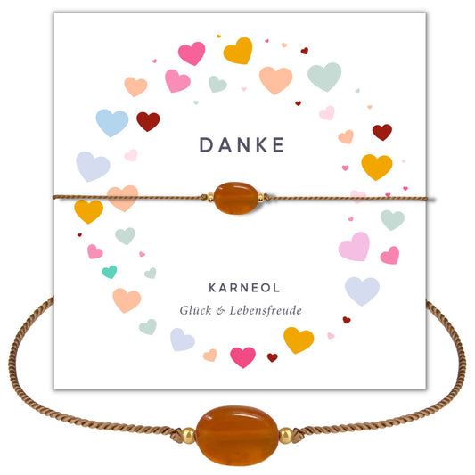 Karneol Armband - Danke Geschenk