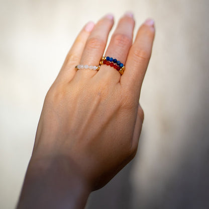 Ring - vergoldetes Sterling Silber 925 & Lapislazuli