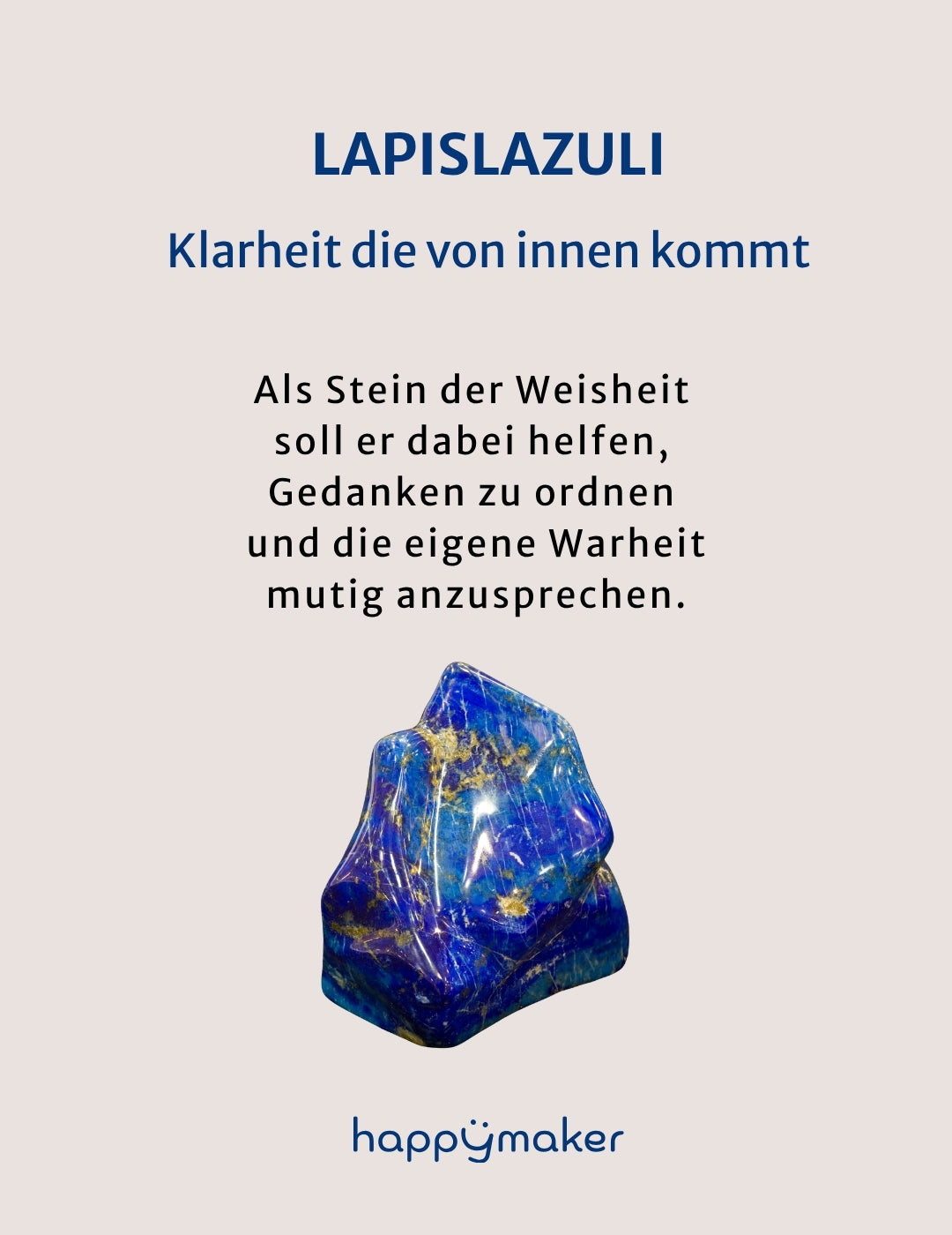 Männerarmband Lapislazuli 8 mm mit Edelstahl