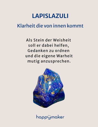 Männerarmband Lapislazuli 8 mm mit Edelstahl