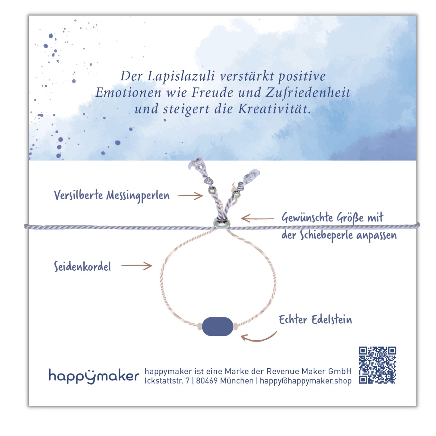 Lapislazuli Armband - Du schaffst das Geschenk